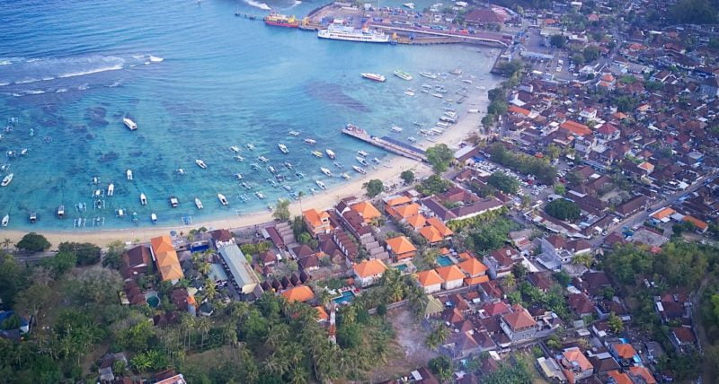 Padangbai dron photo