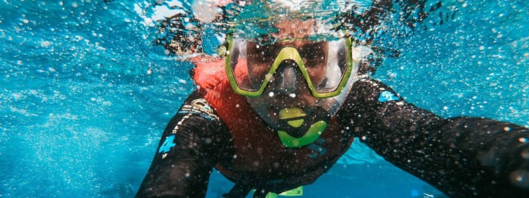 Family snorkeling in Bali